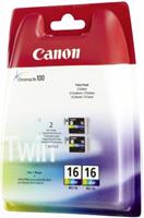 Canon BCI-16 inkt cartridge kleur 2 stuks (origineel)