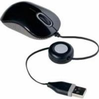 Targus Compact Blue Trace Retractable USB optische Maus, schwarz