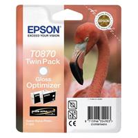 Epson Original T0870 Druckerpatronen Doppelpack Gloss Optimizer 23ml (C13T08704010)