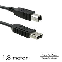 USB 2.0 aansluitkabel USB A man - USB B man 1.8 m