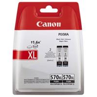 Canon Original Druckerpatronen PGI-570PGBK XL Doppelpack schwarz 500 Seiten 22ml (0318C007)