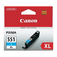Canon inktcartridge CLI-551C-XL cyaan op blister, 695 pagina's - OEM: 6444B004