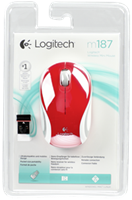 logitech Rode M187 draadloze mini muis - 