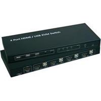 speakaprofessional 4 Port KVM-Umschalter HDMI USB