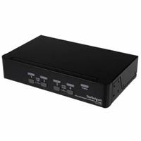 StarTech.com 4 Port USB DisplayPort KVM Switch mit Audio - KVM / Audio / USB Switch - 4 Anschlüsse