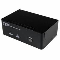 StarTech.com 2 Port Dual DisplayPort USB KVM Switch w/ Audio & USB Hub - KVM / Audio-Switch - 2 Anschlüsse