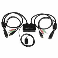StarTech.com 2 Port USB HDMI Kabel KVM Switch w/ Audio und Remote Switch