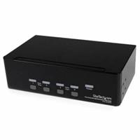 StarTech.com 4 Port Dual DVI USB KVM Switch w/ Audio & USB Hub - KVM / Audio / USB Switch - 4 Anschlüsse