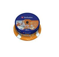 Verbatim DVD-R 16x Spindel für Inkjetdrucker 4,7GB 25 Stück