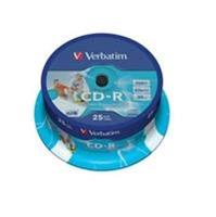 Verbatim CD-R 52x Spindel für Inkjetdrucker 700MB/80min 25 Stück