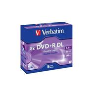Verbatim DVD+R 8x Jewelcase 8,5GB 5 Stück