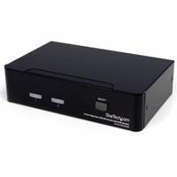 StarTech.com 2 Port Dual Link DVI USB KVM Switch mit Audio - Hochauflösender DVI Desktop KVM Umschalter mit bis zu 2560x1600 - KVM-/Audio-/USB-Switch - 2 Anschlüsse