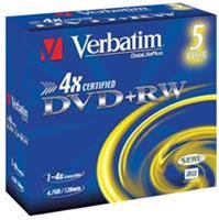 VERBATIM 43229 4.7GB/120M DVD+RW 5erPack