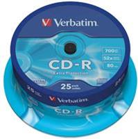 Verbatim CD-R Rohling 80min/43432 52x Inh.25 CD auf Spindel