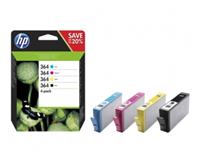 Inktcartridge HP N9J73AE 364 zwart + 3 kleuren