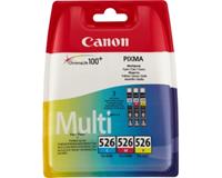 Canon inktcartridge CLI-526, 3 kleuren, 450-520 pagina's - OEM: 4541B012, met beveiligingsysteem