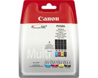 Canon CLI-551 4x6 Phot Paper PP-201 50sheets + cmy & Photo ink tanks