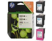 ORIGINAL HP Multipack Schwarz / mehrere Farben SD518AE 300 3 Tintenpatronen HP 300: 2x CC640EE + 1x CC643EE