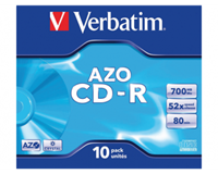 Verbatim CD-R 52x Jewelcase AZO 700MB/80Min 10 Stück