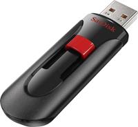 Sandisk Cruzer Glide 256GB USB 2.0 Type-A Zwart, Rood USB flash drive