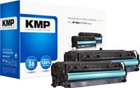 kmp H-T122D Tonerkassette 2er-Pack ersetzt HP 304A, CC530A Schwarz 3500 Seiten Kompatibel Toner 2er-