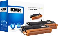 KMP Toner set van 2 vervangt Brother TN-230BK Compatibel Zwart 4400 bladzijden