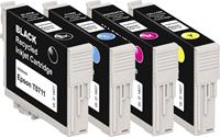 Basetech Inkt vervangt Epson T0711, T0712, T0713, T0714 Compatibel Combipack Zwart, Cyaan, Magenta, Geel 1607,4005-126