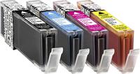 Basetech Inkt vervangt Canon CLI-551 Compatibel Combipack Foto zwart, Cyaan, Magenta, Geel BTC90 1520,0050-126