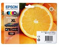 Epson Original 33XL Orange Druckerpatronen 5er Multipack photo schwarz, schwarz, cyan, magenta, gelb (C13T33574011)