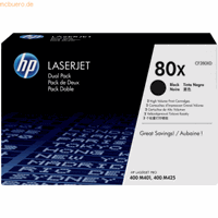 HP Toner 80X für HP LaserJet Pro 400, schwarz, HC, DP