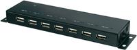 renkforce 7 Port USB 2.0-Hub Metallgehäuse, zur Wandmontage Schwarz