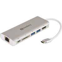 Sandberg USB-C Dock HDMI+LAN+SD+USB,61W (136-18)