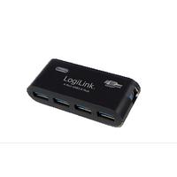 LogiLink USB 3.0 Hub Super Speed mit Netzteil, 4 Port