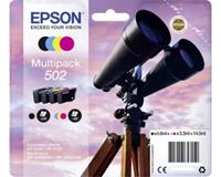Epson 502 Multipack - 4 pakker - sort gul cyan magenta - original - blækpatron - Tintenpatrone Schwarz
