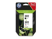 HP Inc. HP 302 - 2er-Pack - Schwarz, Farbe (Cyan, Magenta, Gelb) - original - Tintenpatrone