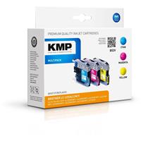 KMP Tinte ersetzt Brother LC-225XLC, LC-225XLM, LC-225XLY Kompatibel Kombi-Pack Cyan, Magenta, Gelb