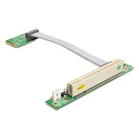 MiniPCIe Riser-Karte > PCI 32bit/5V links 13 cm Kabel - Delock