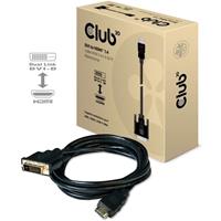 CLUB3D DVI to HDMI 1.4 Cable M/M 2 meter Bidirectional