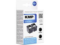 KMP Inkt vervangt HP 301, 301XL Compatibel 2-pack Zwart H75D 1719,4021