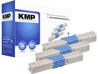 kmp Toner Kombi-Pack ersetzt OKI 44973535, 44973534, 44973533 Kompatibel Cyan, Magenta, Gelb 1500 Se