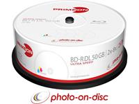 Primeon Blu-ray BD-R DL Rohling 50GB 25 St. Spindel Bedruckbar