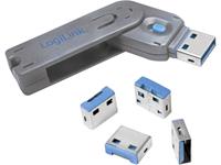 LogiLink USB Sicherheitsschloss, 1 Schlüssel / 4 Schlösser