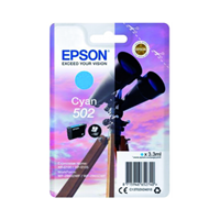Epson Original 502 Fernglas Druckerpatrone cyan 160 Seiten 3.3ml (C13T02V24010)
