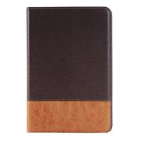 Kruis textuur horizontale Flip Smart lederen draagtas met houder & Card Slots & portemonnee voor iPad Mini 4(Coffee)