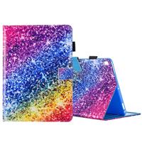 huismerk Voor iPad Pro 10.5 inch kleurrijke Crystal Print horizontale Flip PU lederen beschermhoes met houder & Card Slots & fotolijstjes