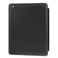 huismerk hoge kwaliteit 4-vouw slanke Smart Cover lederen hoesje voor iPad 4 / nieuwe iPad (iPad 3) / iPad 2 (zwart)