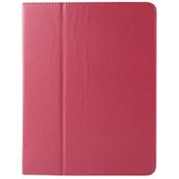 huismerk Hoge kwaliteit Litchi textuur vouwen leder met slaap / Wake-up & houder functie voor iPad 2 / iPad 3 / iPad 4(Magenta)