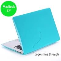Lunso hardcase hoes - MacBook 12 inch - glanzend lichtblauw