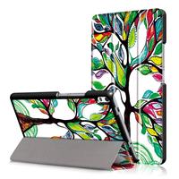 CasualCases 3-Vouw kleurrijke boom stand flip hoes Lenovo Tab 4 8 Plus