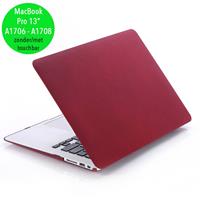 Lunso cover hoes - MacBook Pro 13 inch (2016-2019) - Sand bordeaux rood